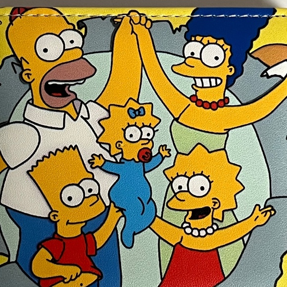 The Simpsons Homer Bart Faux Leather Wallet New Yellow 90s Cartoon Marge Lisa - Picture 4 of 9